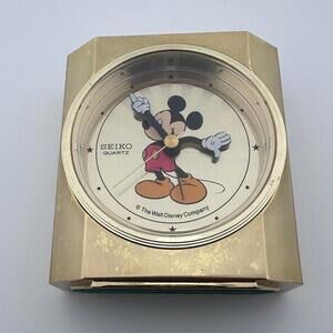 Vintage Seiko Mickey Mouse Desk Clock Disney Quartz Japan Parts Repair